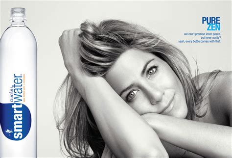 Jennifer Aniston Actress Glaceau Smartwater Celebrity Endorsements