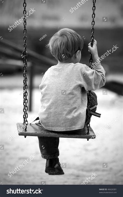 Lonely Boy In The Park Black And White Photo 46626301 Shutterstock