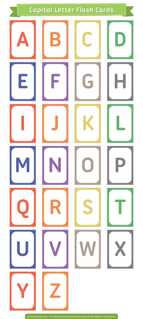 Printable Capital Letter Flash Cards