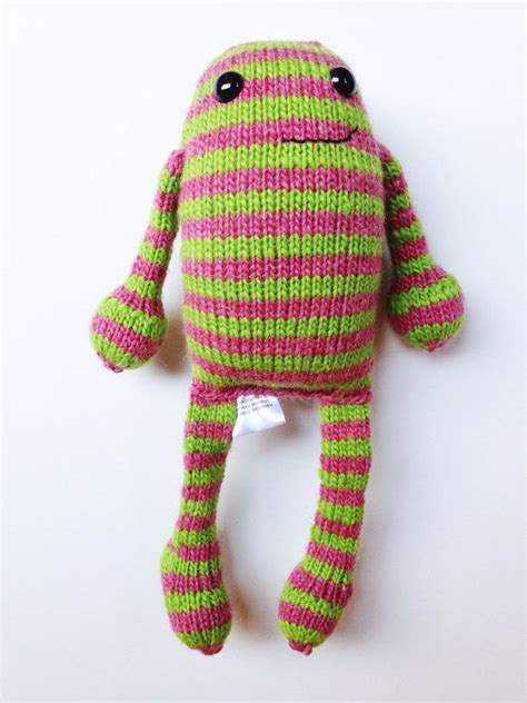 Monster Stuffed Animal Hand Knit Toy Toy Monster Doll Etsy Hand