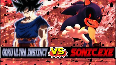 Mugen Battles Goku Ultra Instinct Vs Sonicexe Dragon Ball