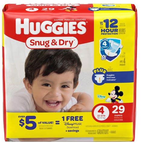 Huggies Snug And Dry Diapers Size 4 22 37 Lb Disposable Diapers