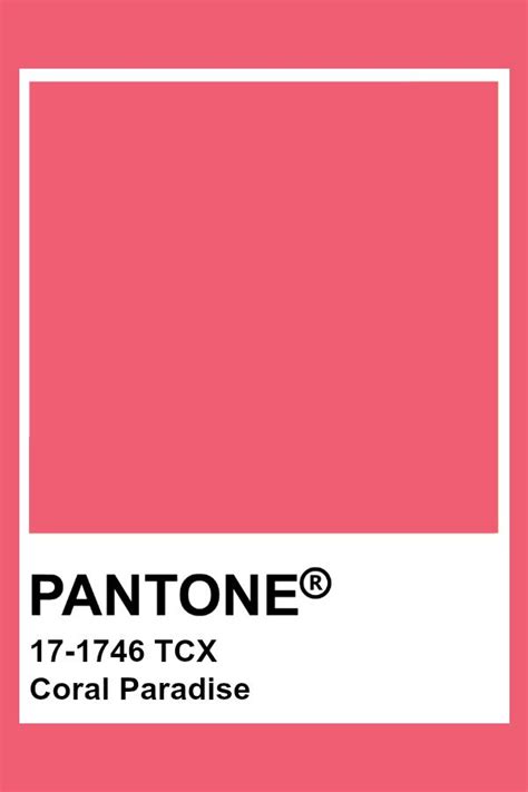 Pantone 17 1746 Tcx Coral Paradise Pantone Color Coral Pantone