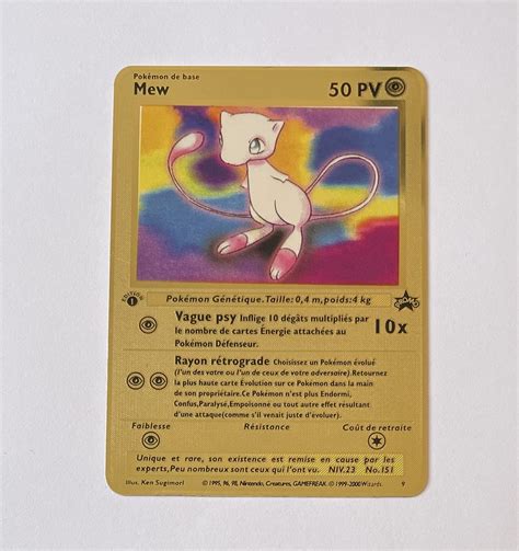 Buy Mew Legendary Pv 50collectible Gold Metallic Pokemon Card