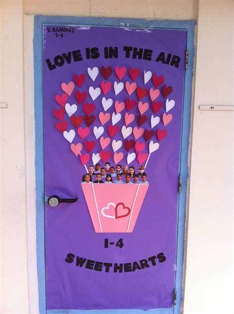 Door Decoration For My Daughters First Grade Classroom In Valentine