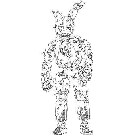 Spring Trap Coloring Page In 2020 Coloring Pages Fnaf Coloring Pages