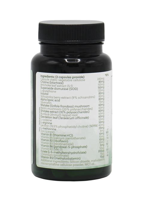 Liver Health Formula 60 Vegan Capsules Gandg Vitamins