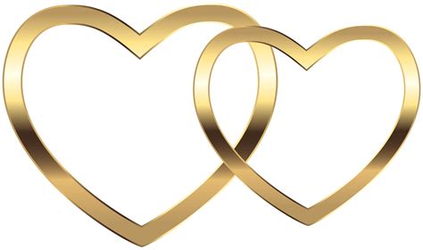 Golden Hearts Clipart Beautiful And Elegant Designs