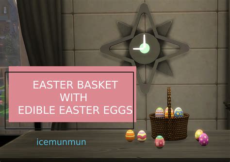 Mod The Sims Functional Easter Basket With Edible Easter Eggs