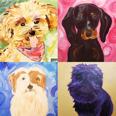 Paint Your Pet Custom Pet Painting Workshop Downtown Gr Brush