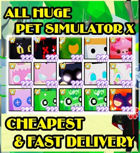 All Huge Pets Pet Simulator X Cheap Fast Delivery 🚚 £1300