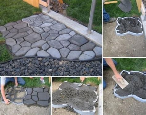 Diy Concrete Cobblestone Garden Path Tutorial Stone