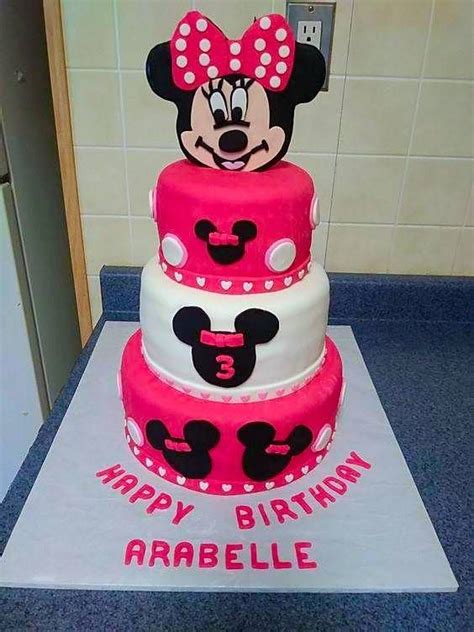 Minnie Mouse 3rd Birthday Cake Girly Cakes 3rd Birthday Cakes Minnie Mouse Cake