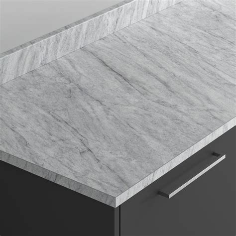 Howdens 3m X 19mm Tempest Grey Marble Effect Laminate Upstand Howdens