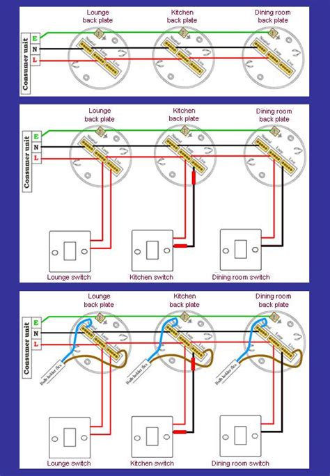 Wiring two switch one light diagram. Electrics:Lighting Circuit layouts