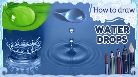 How To Paint Water Drops Step By Step Art Tutorial Youtube