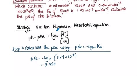 How To Calculate The Ph Of A Buffer Solution Youtube