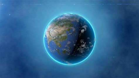 Seamless Planet Earth World Globe Spinning Slowly Animation Stock Video