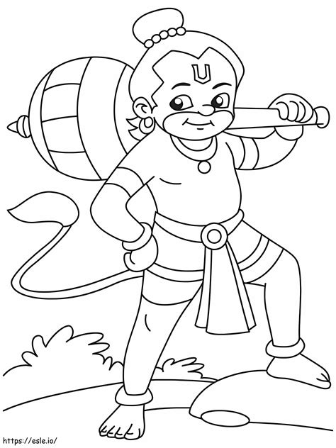 Hanuman Coloring Page