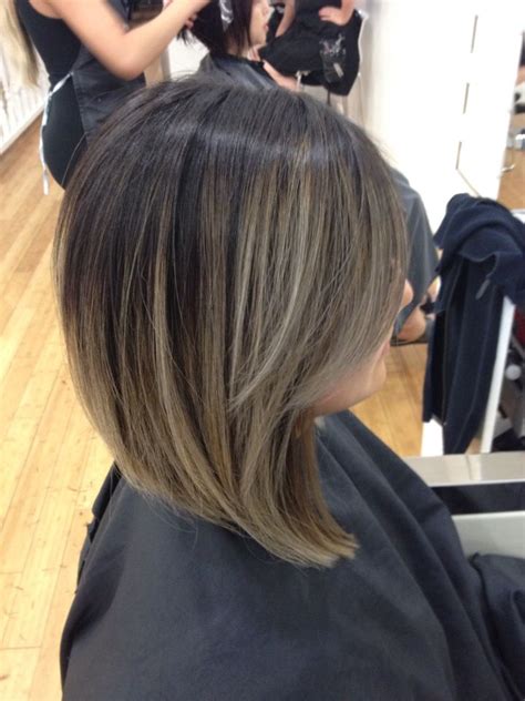 It is about picking a hair color that not only matches your skin tone but also. Ashy ombré on short hair ! Asian hair ! Angled bob | Asian ...