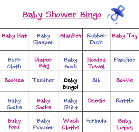 Whether it a boy or a girl; All new baby shower bingo game!