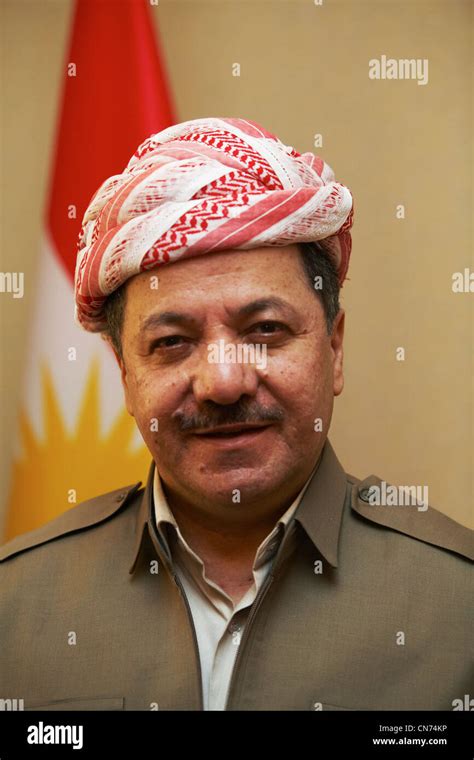 Massoud Barzani President Iraqi Kurdistan Stock Photo Alamy