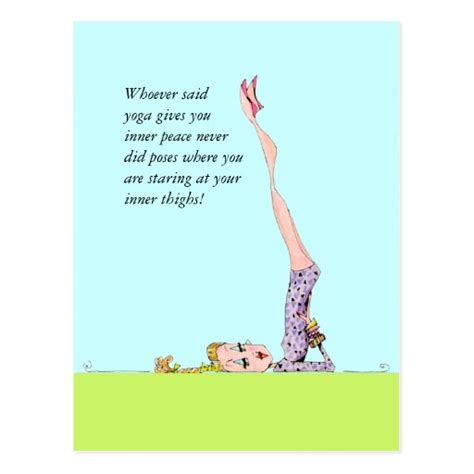 Funny Yoga Postcard With Funny Yoga Humor Zazzle