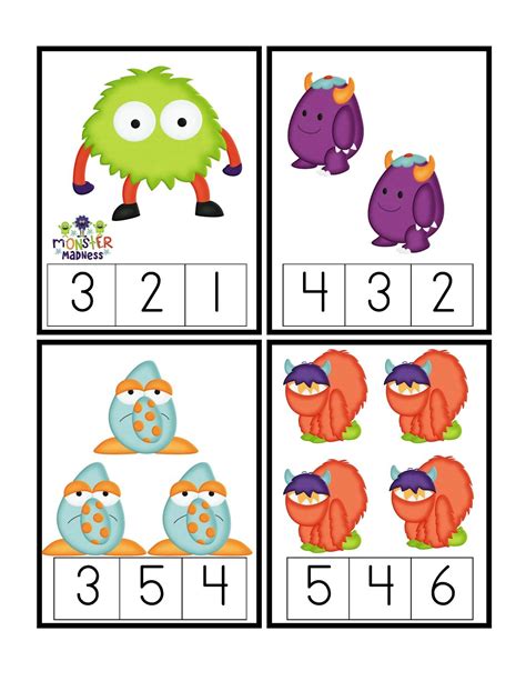 Preschool Printables Little Monsters Printable Math Activities