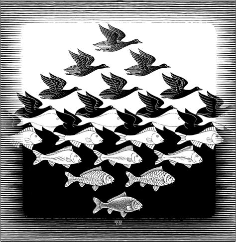 M C Escher Sky And Water I 1938 Rmuseum