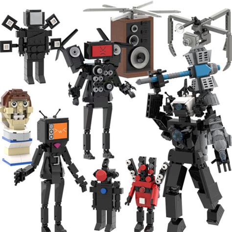 Skibidi Toilet Toy Building Block Titans Camera Man Speaker Tv Man Titans Cameraman Boss Brick