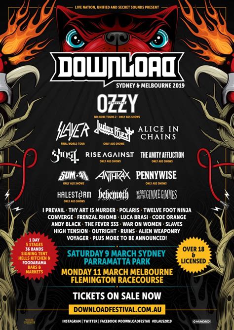 Download Festival Australia 2019 Further Line Up Revealed Heavy Magazine