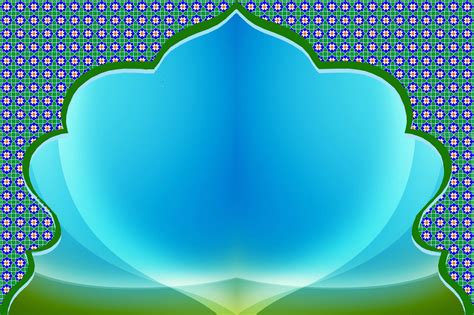 Background Banner Warna Biru Islami Hd Background Hijau Vector Art