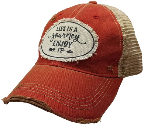 Womens Trucker Hat Womens Hats Womens Caps Trucker Cap Life Is A Journey Trucker Hat