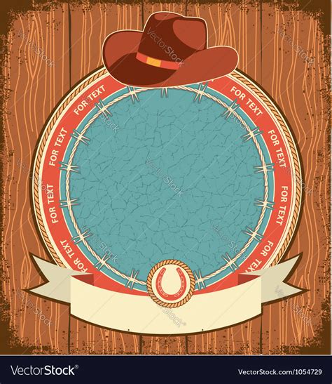 Western Background With Cowboy Boots And Scroll Vector By Geraktv