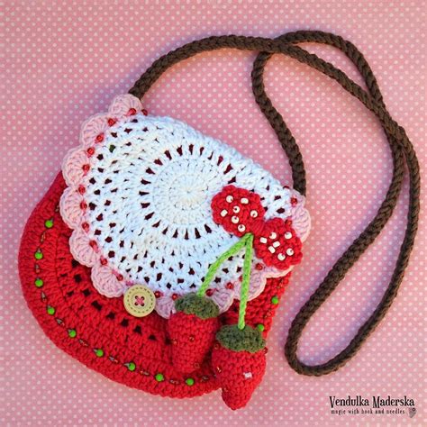 Crochet Pattern Strawberry Crochet Purse By Vendulkam Etsy