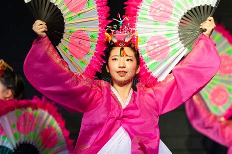 Korean Dance Buchaechum In Folklorama Editorial Photo Image Of