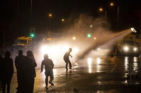 Northern Ireland Riots Police Use Water Cannon On 7th Night Of Unrest