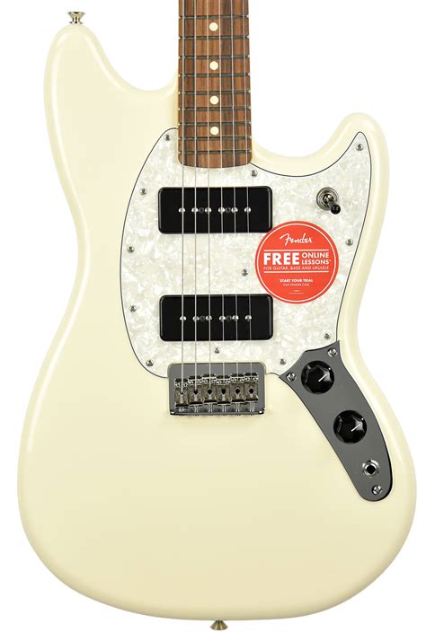 Fender Mustang 90 Olympic White Mx19059293 Reverb