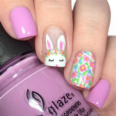 How To : Spring Nails with a Bunny — 25 Sweetpeas