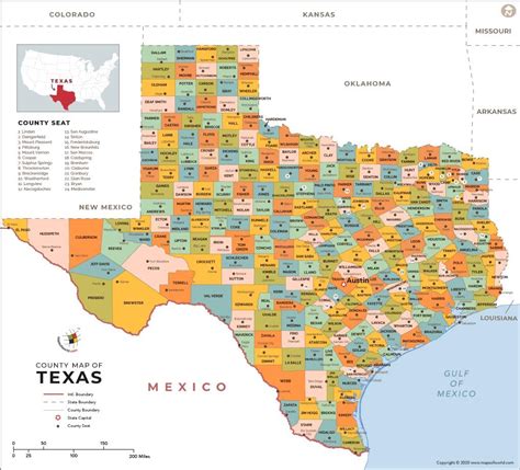 Texas County Map Laminated 36 W X 3261 H Office
