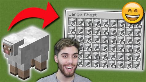 Easiest Way To Get Wool In Minecraft Fully Auto Wool Farm Youtube