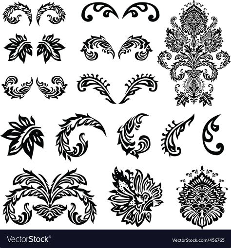 Victorian Ornament Set Royalty Free Vector Image