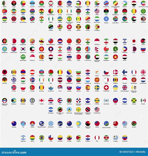 Circle Flags Of The World Vector Illustration 43437334