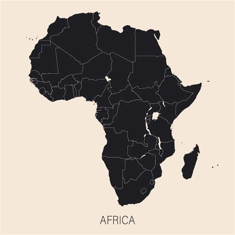O Mapa Político Detalhado Do Continente Africano Fronteiras De 153909