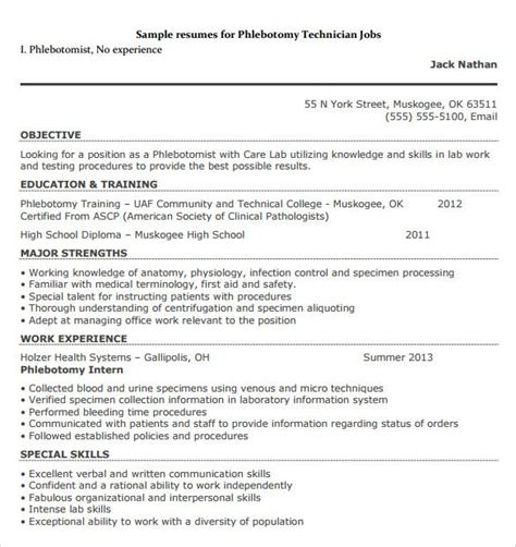 Use this receptionist cover letter sample as a template if you have no experience in hand. phlebotomy resume sample entry level phlebotomist resumes ...