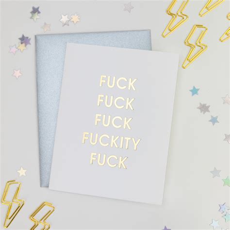 chez gagné hilarious letterpress greeting cards fuck fuck fuck fuckity fuck