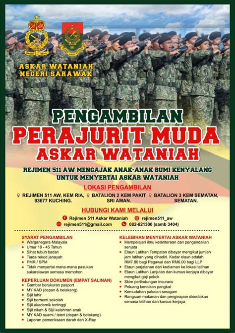 The rejimen askar wataniah (territorial army regiment) is the military reserve force of the malaysian army. Elaun Isteri Tentera