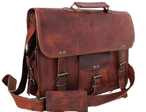 Laptop Accessories Handmadecraft Leather Unisex Real Leather Messenger Bag For Laptop Briefcase