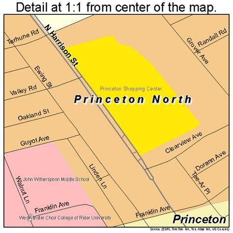 Princeton North New Jersey Street Map 3460990