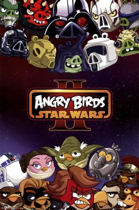 Angry Birds Star Wars 2 Characters Laminated Poster Print 24 X 36